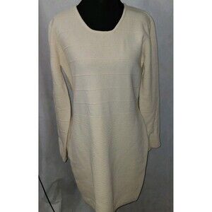 Vintage Apart Impressions Sweater Dress M Ivory Spiegel Merino Wool NWT